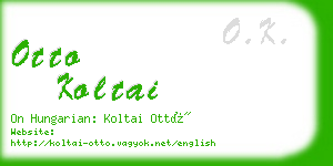 otto koltai business card